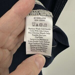 EVERLANE t shirt dress tee contrast stitch mini short sleeve 100% cotton blue M